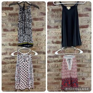 Lot Of 4 Sleeveless Tops Halter Tank Small